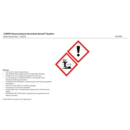 Compo Rasenunkraut-Vernichter Banvel Quattro 150 Ml Bienenungefährlich 4 Compo Rasenunkraut-Vernichter Banvel Quattro 150 Ml Bienenungefährlich – Bild 2