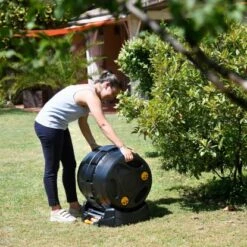 Hozelock Trommelkomposter Easy Mix 2in1 18 Hozelock Trommelkomposter Easy Mix 2in1 -Garten Quelle 6280176 103370 A 02