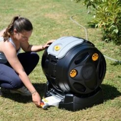 Hozelock Trommelkomposter Easy Mix 2in1 17 Hozelock Trommelkomposter Easy Mix 2in1 -Garten Quelle 6280176 103370 A 04