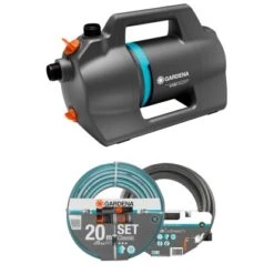 Gardena Gartenpumpe 4100 Silent Set 3,5 M Saugschlauch 20 M Gartenschlauch